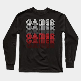 Cool Retro GAMER for Gaming Enthusiasts Long Sleeve T-Shirt